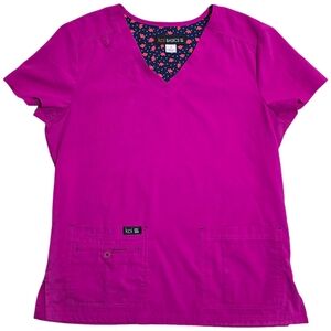 Pink Scrub Top Size Small Women's by KOI Basics Healthcare Medical Shirt